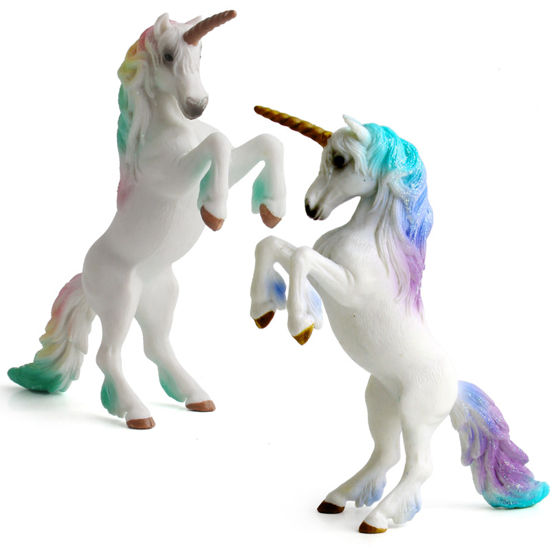 Picture of Unicorn Doll Toy Simulation Mini Animal Model Unicorn European Myths and Legends of Monasteries