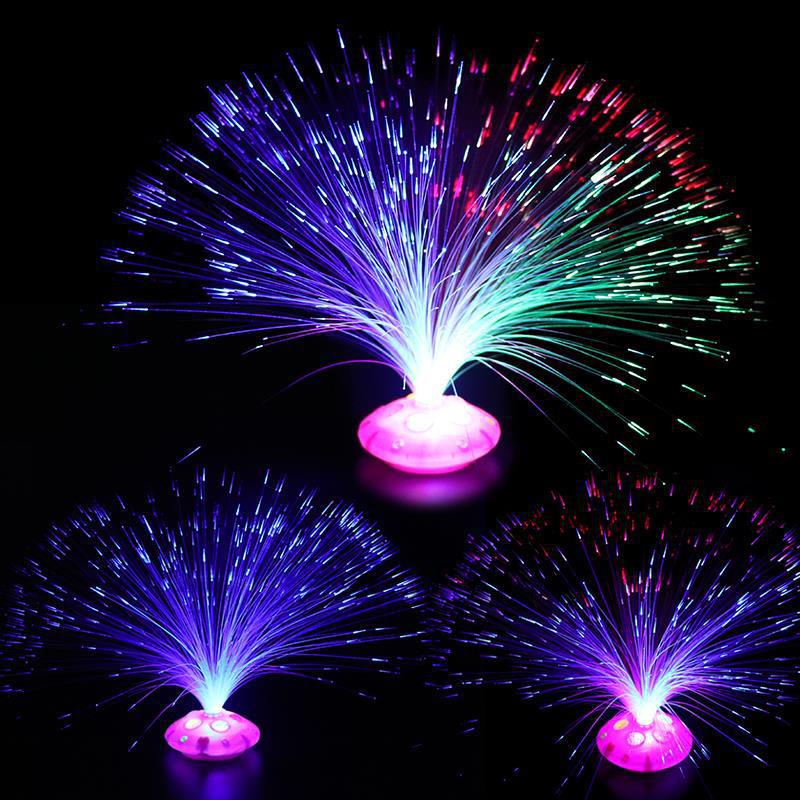 Colorful night light LED stars fiber optic flower fiber tree flash toys night market stall selling toys wholesale