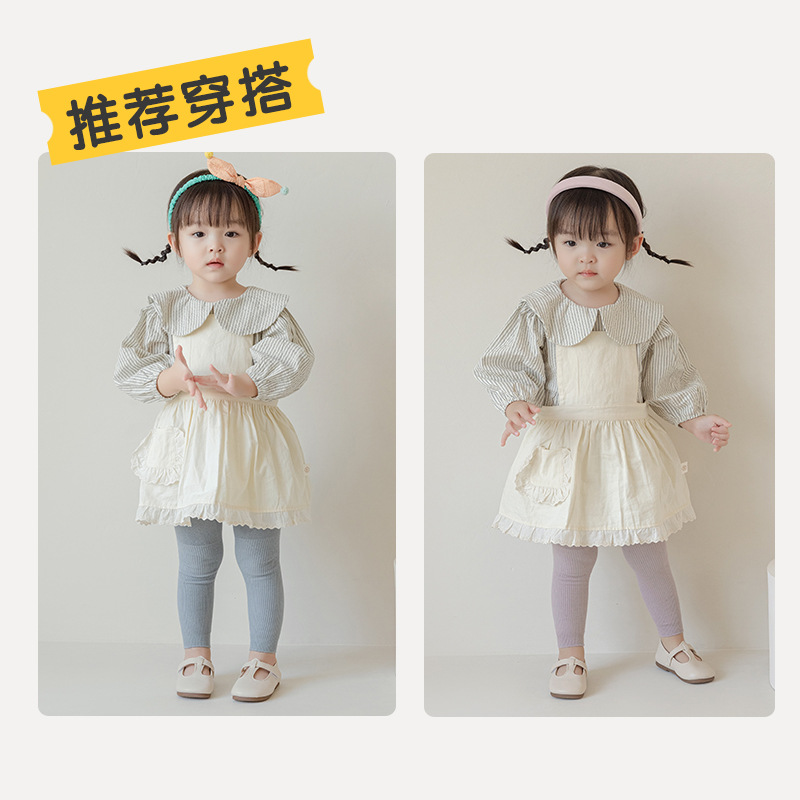Picture of 2025 Spring and Summer New Style Leggings for Baby Girls, White Nine-Point Pants, Baby Large Pp Pants, Kidsren's Leggings