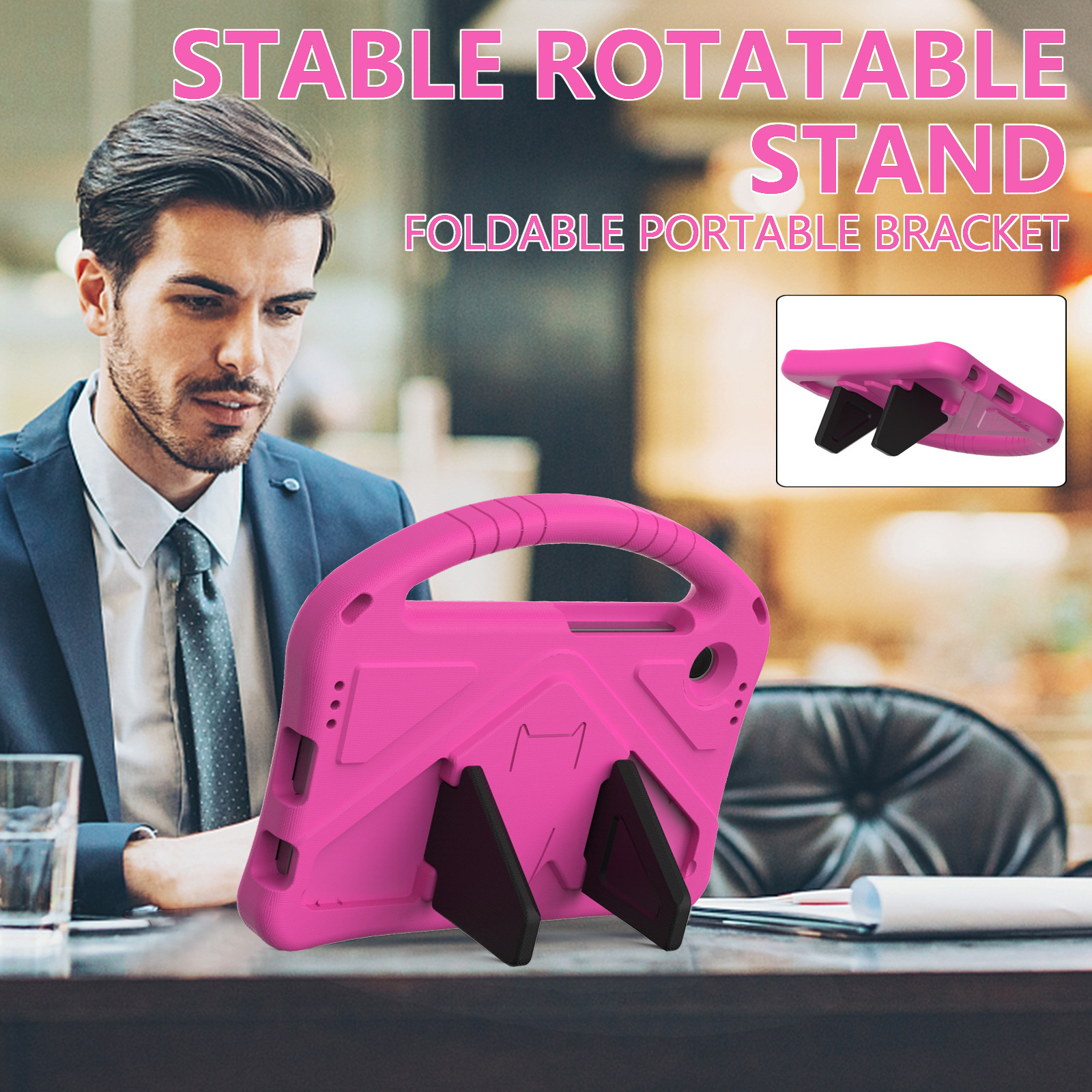 Picture of For Samsung Tab A9 8.7 Tablet X115N Safety EVA Stand Portable Children's Drop-resistant X110 Protective Cover