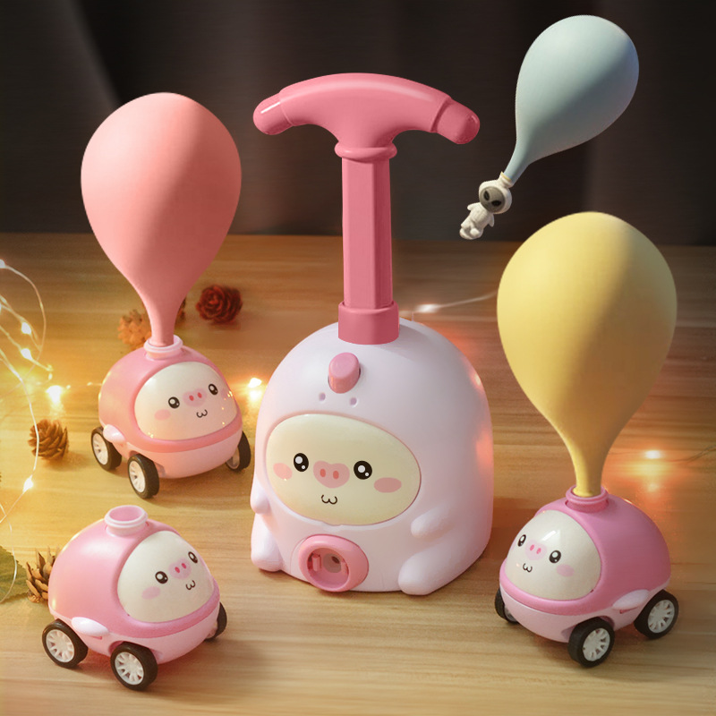 Picture of Children's Pig Air Power Bleo Car Fly Toy Girls Boys Internet Celebrated Explosions 3-year-old Educational Car