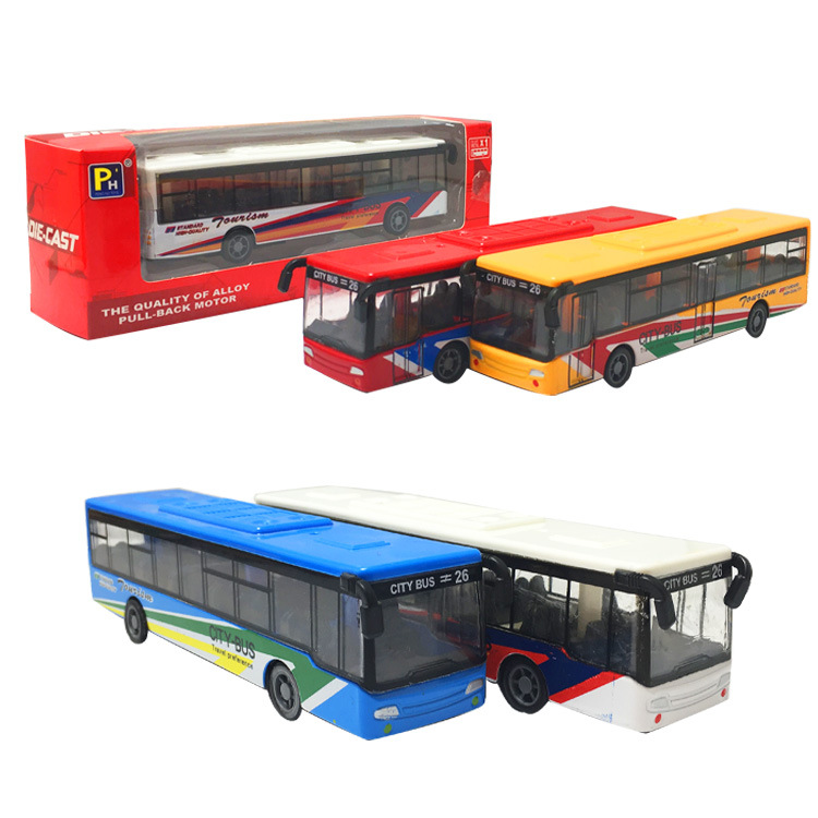 Picture of Supply store e-commerce 15cm Huili bus model toy color box packaging hot sale