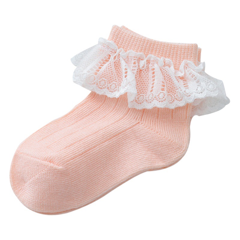 23 years old baby girl lace socks spring and autumn summer Korean style girl socks children Princess socks lace 0-3 years old
