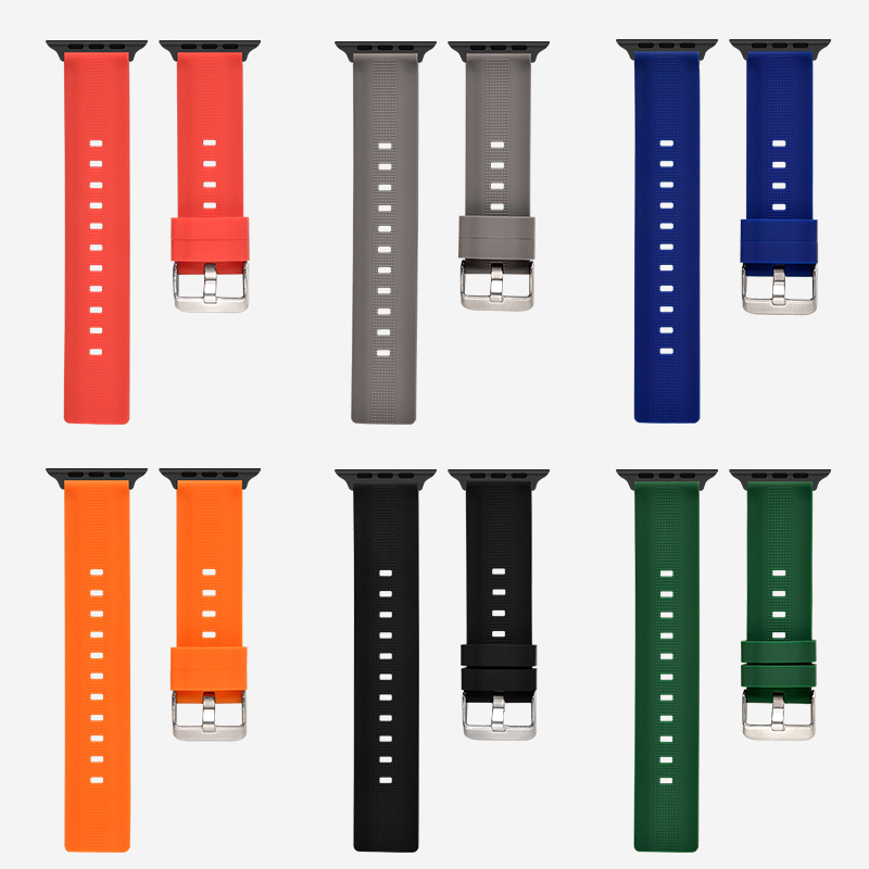 Picture of For Original Apple Strap Advanced Sense iwatch Strap Interface Black Quick-release 22mm Environmentally Friendly Silicone Strap