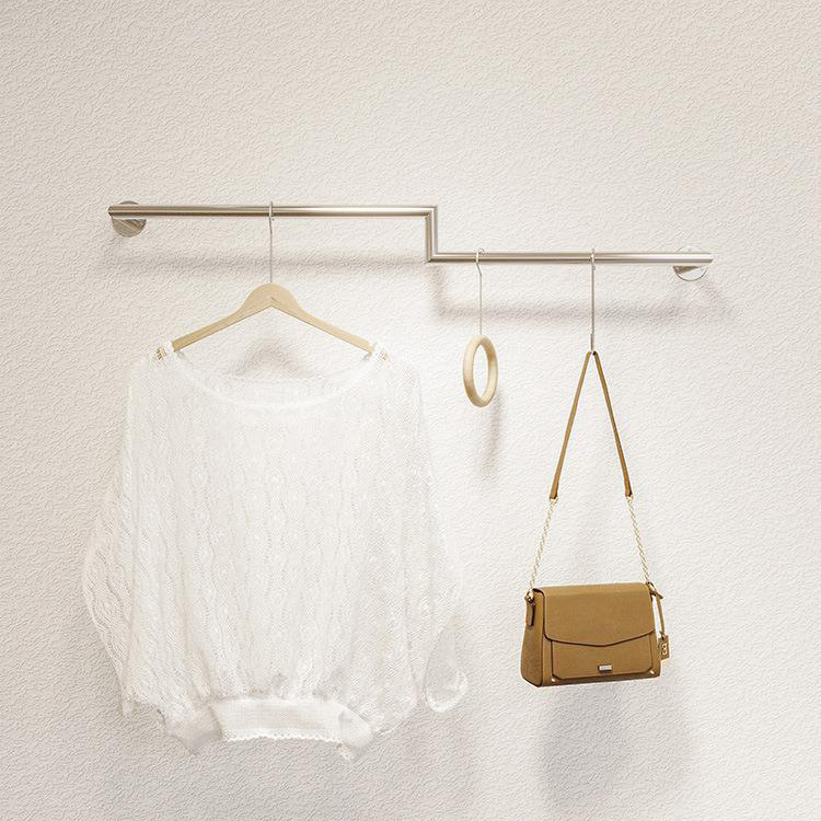 Picture of Stainless Steel Positive Hanging Display Rod Children's Clothing Store Display Rack Wall Hanging One-word Shelf Point Hanging Clothing Store Hanging Hangers
