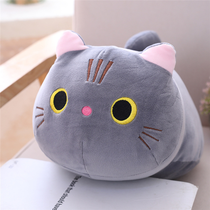 Picture of Soft Animal Pillow, Cute Cat Cylindrical Long Pillow, Bedside Single and Double Pillow, Nap Pillow, Office Cushion