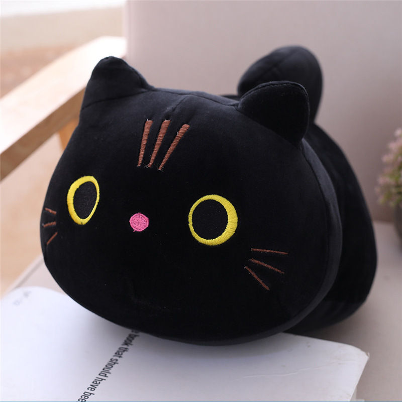 Picture of Soft Animal Pillow, Cute Cat Cylindrical Long Pillow, Bedside Single and Double Pillow, Nap Pillow, Office Cushion