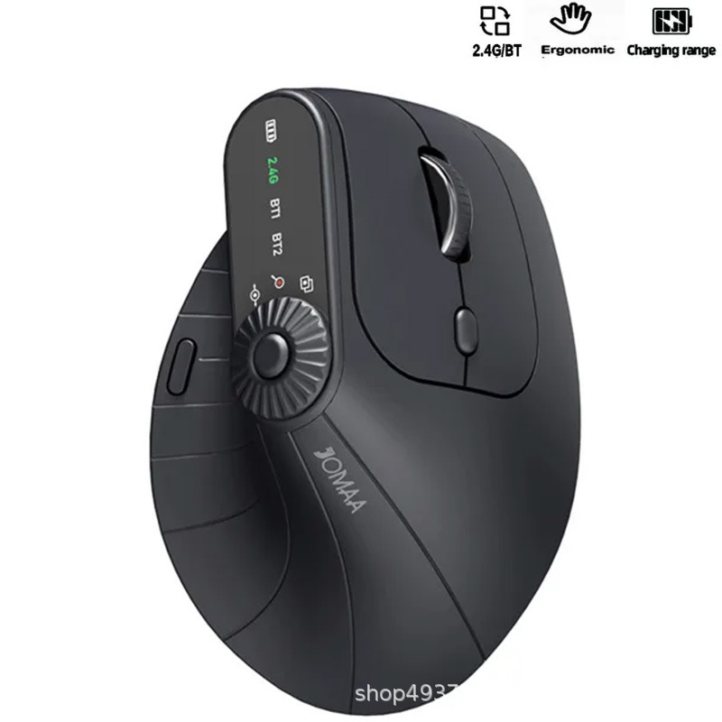 Picture of Cross-border JOMAA 2.4G Bluetooth Wireless Vertical Mouse Ergonomic Rechargeable Multi-device Mouse Office