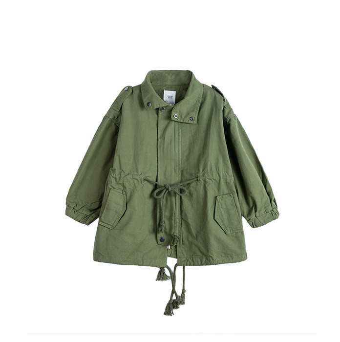 Picture of Children's Clothing 2025 Spring & Fall New Style Girls' Outwears with Rope Windbreakers Korean Style Baby Girl Outwears Fashionable Little Girls