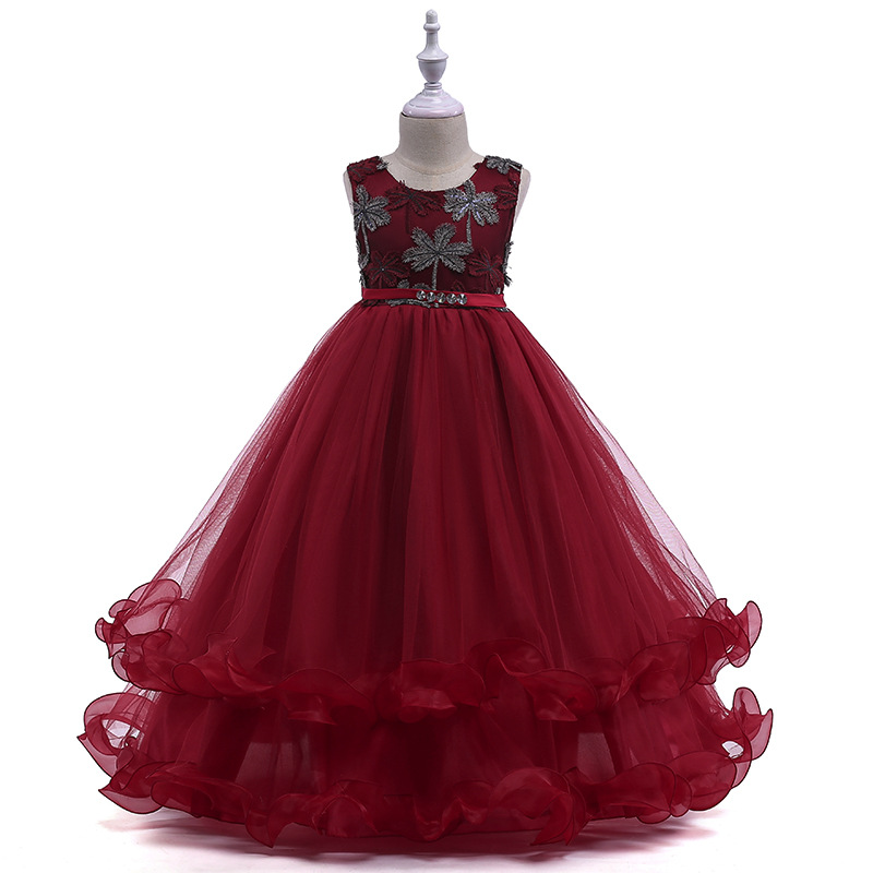 Picture of European and American children's clothing children's princess wedding dress dress flower girl dress Party Dresses Kids Dress