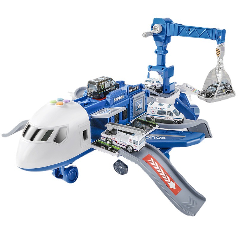 Picture of Cross-border explosions children's aircraft toy boy educational rail car large fire engineering alloy baby car