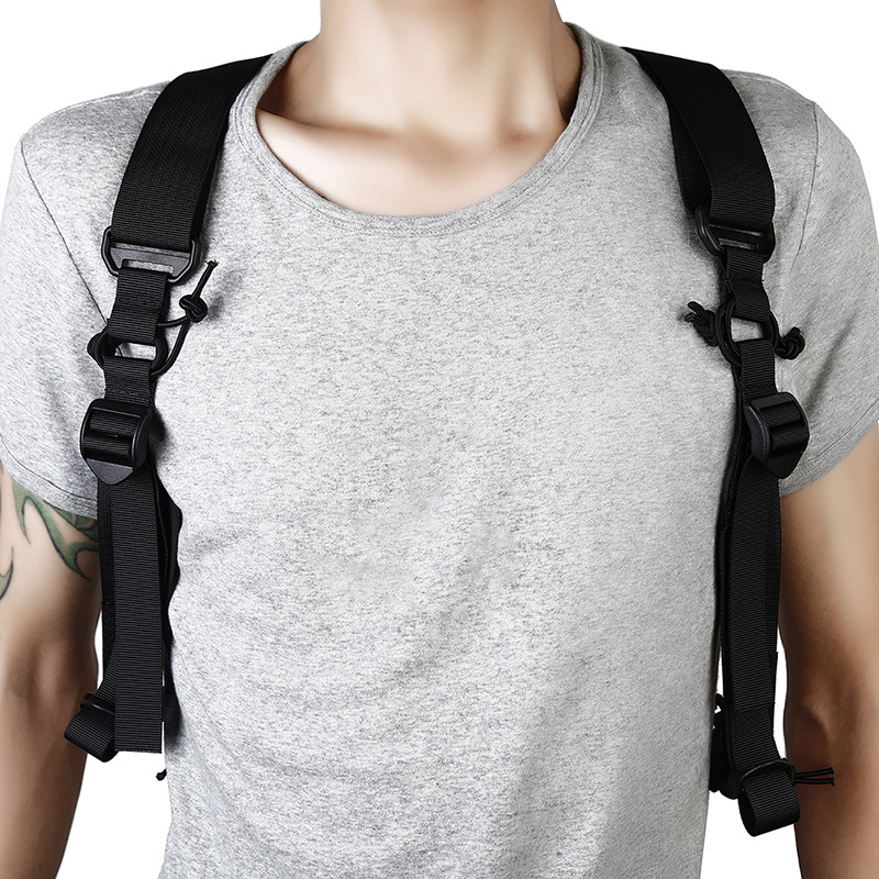 Picture of Outdoor X-Type Load Strap Multi-Function Tactical Shoulder Strap Lanyard Professional Sports Bag Tactical Rope Metal Buckle