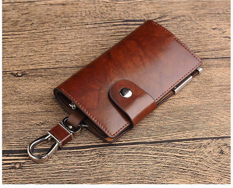Picture of King Paul's new fashion men's key bag trend casual Joker cowhide key bag men's a generation of hair