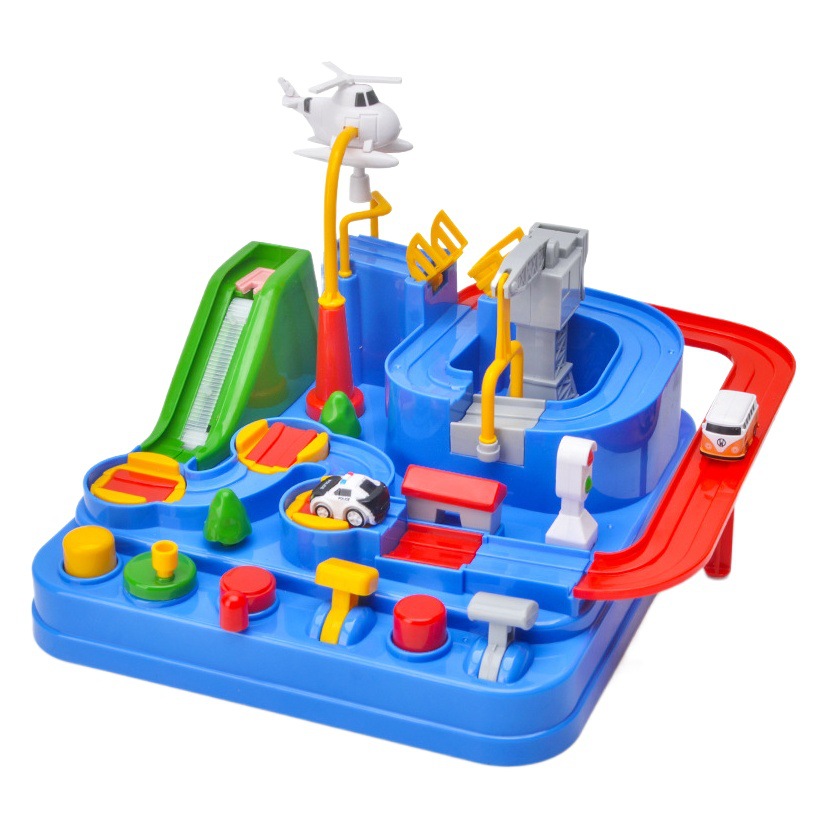 Children's Boy Track Car Adventure Parking Lot Small Train Girl Toy Gift Set Puzzle