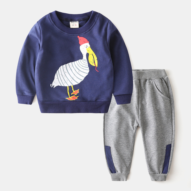 Picture of Children's Suit 2024 Autumn Children's Clothing Boys' Sweaters and Pants Two-Piece Set Baby Cartoon Tops Casual Wear Wholesale