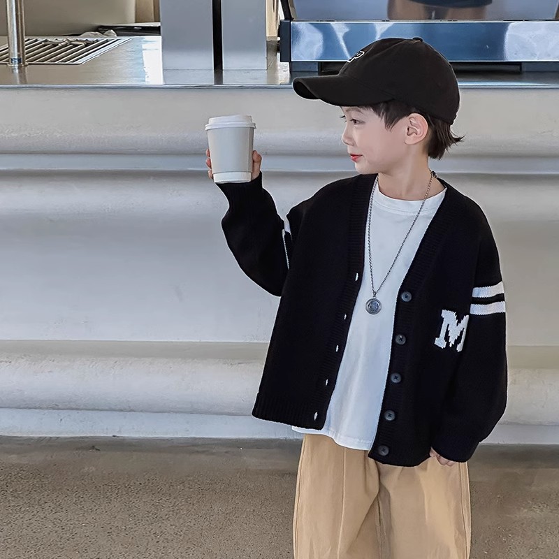 Picture of 2024 New Arrival Autumn and Winter Stylike Boys' Top Boys Korean Style Knitted Cardigan Sweater Jacket Boys' Trendy
