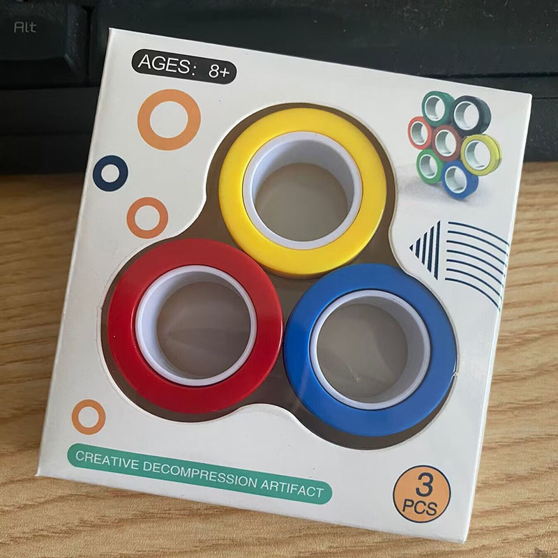 Picture of Decompression Toys New and Unique Cross-Border Amazon Magnetic Ring Ring Strong Magnetic Fingertip Spinner Toy Decompression