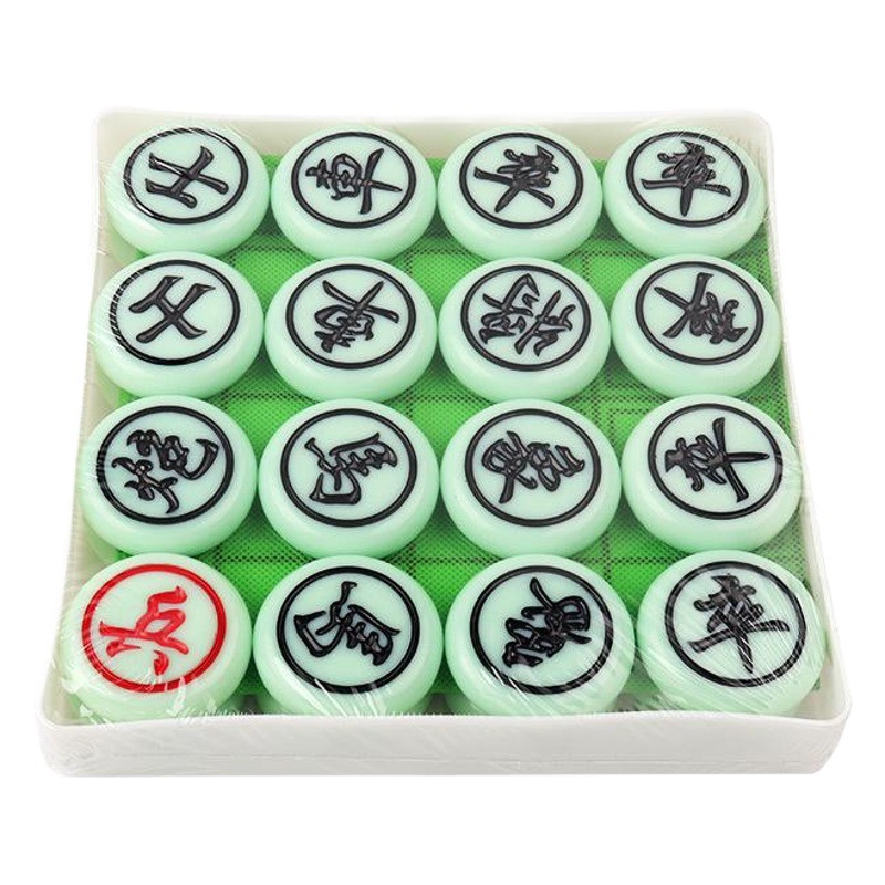 Chinese chess smooth crack-free melamine resin chess mahjong carved jade thickened chess puzzle