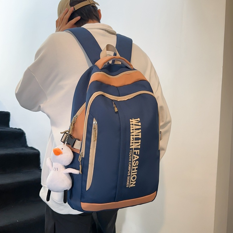 Picture of Schoolbag Girls College Students High School Junior High School Students Travel Backpack Primary School Students Weight Reduction Backpack Boys Large Capacity