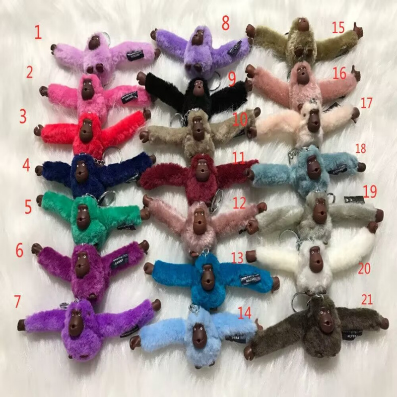 Picture of Plush Toy Long Arm Monkey Bag Pendant Plush Doll Keychain Cute Doll Orangutan Animal Key Ring
