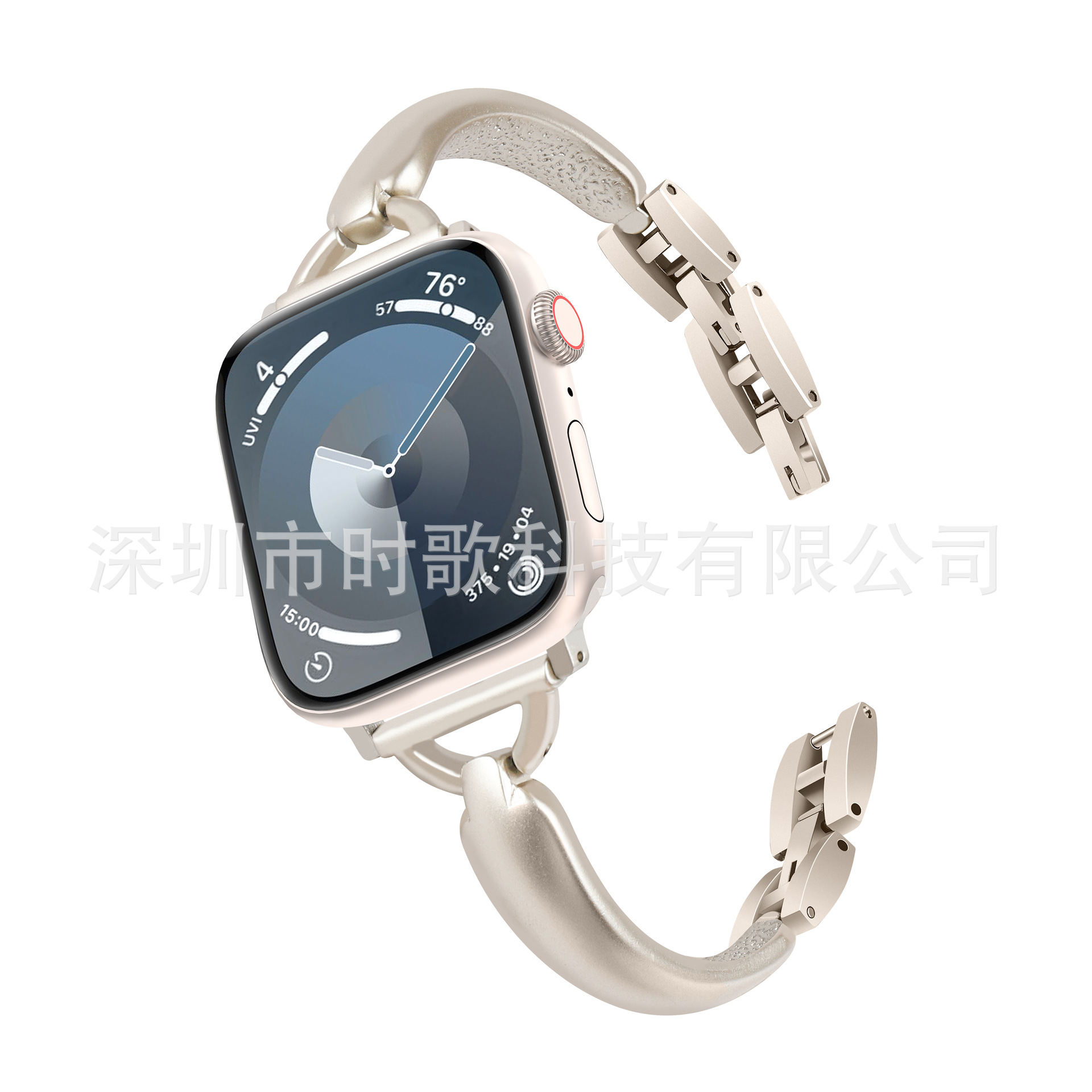 Picture of For Apple Watch Strap Small Man Waist Steel Strap applewatchS10 Generation 9 Curved Metal Thin Strap Wholesale