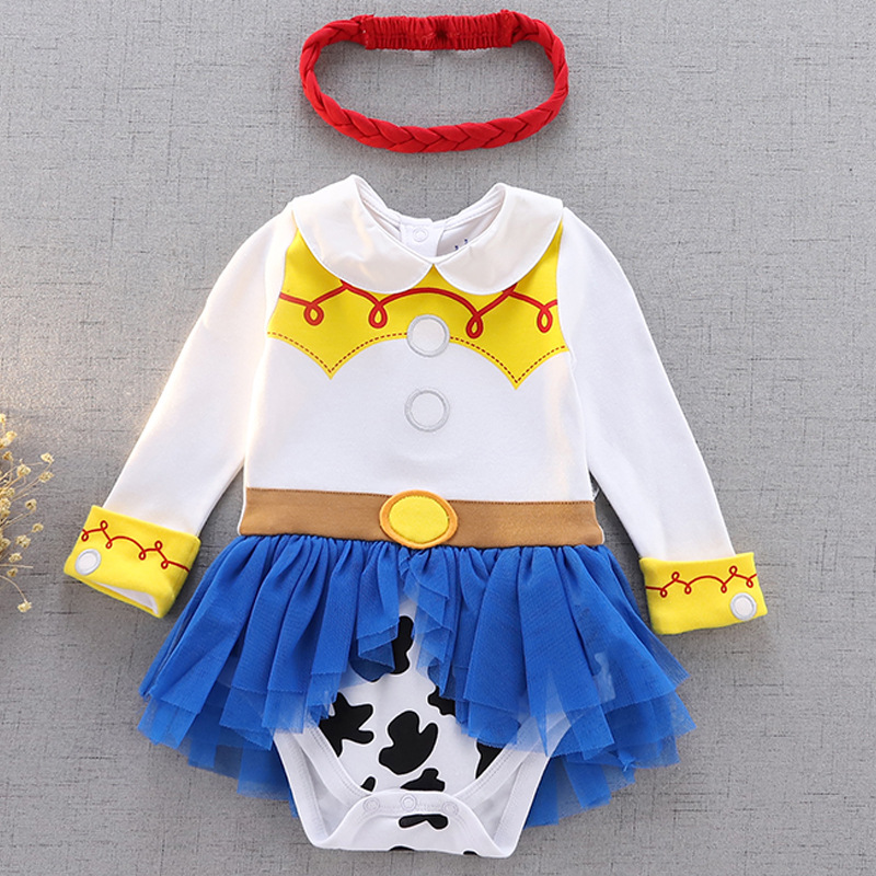 Picture of Halloween Children's Clothing, Short-Sleeved Pullover, Baby Baby Princess Jumpsuit, Princess Style Dress