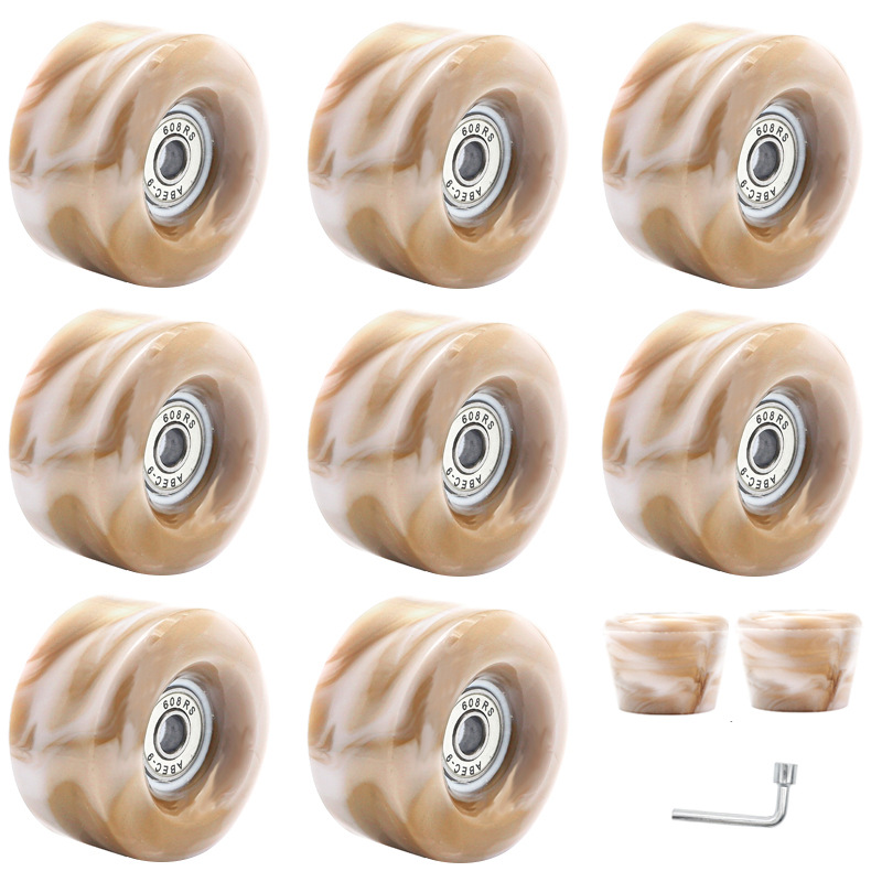 Picture of Double Row Roller Skates 5832 Mixed Color Wheel Two-Color Pu Non-Luminous Wheel Four-Wheel Roller Skates 82A High Elastic Wheel
