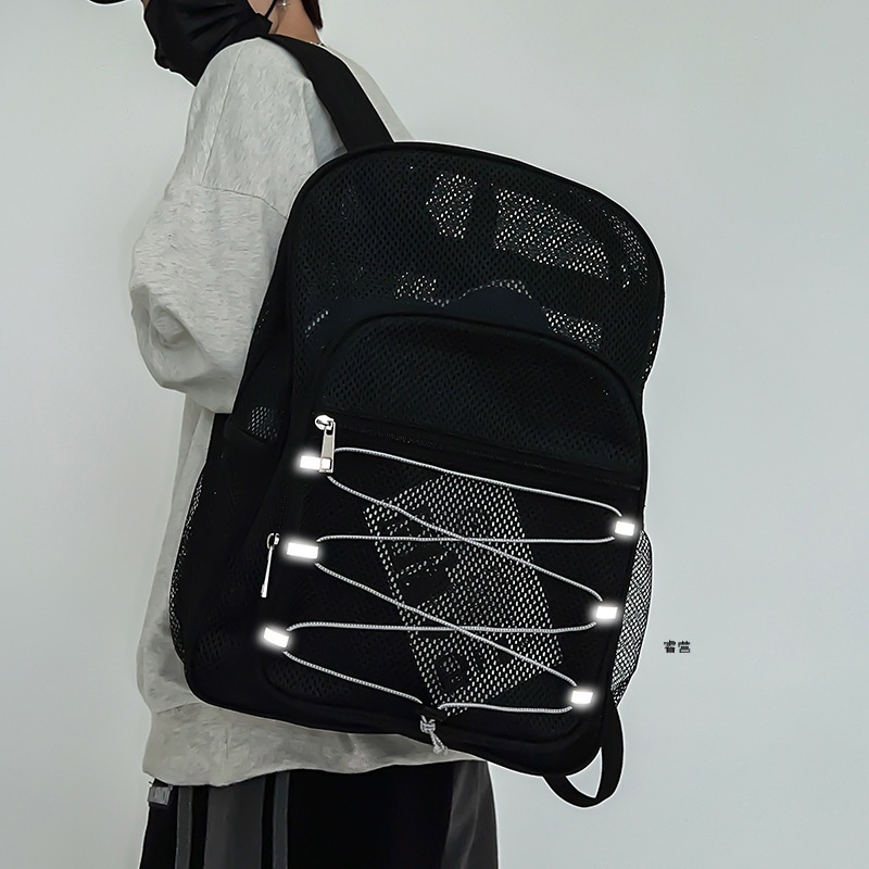 Picture of Schoolbag Women's Large Capacity Backpack Male Students Handsome Schoolbag High School Junior High School Students Back Travel Back