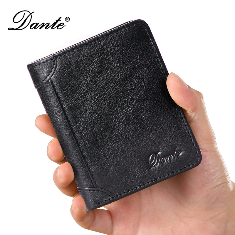Picture of Cross-Border Wallet Men's Genuine Leather Rfid Anti-Theft Vertical Style 70% off Retro First Layer Cowhide Wallet Export Wholesale