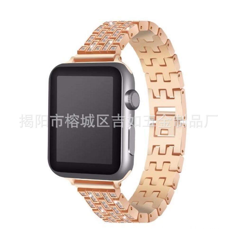 Picture of For Samsung S3 Huawei GT2 Applewatch8 five beads full diamond strap iWatch Apple alloy strap
