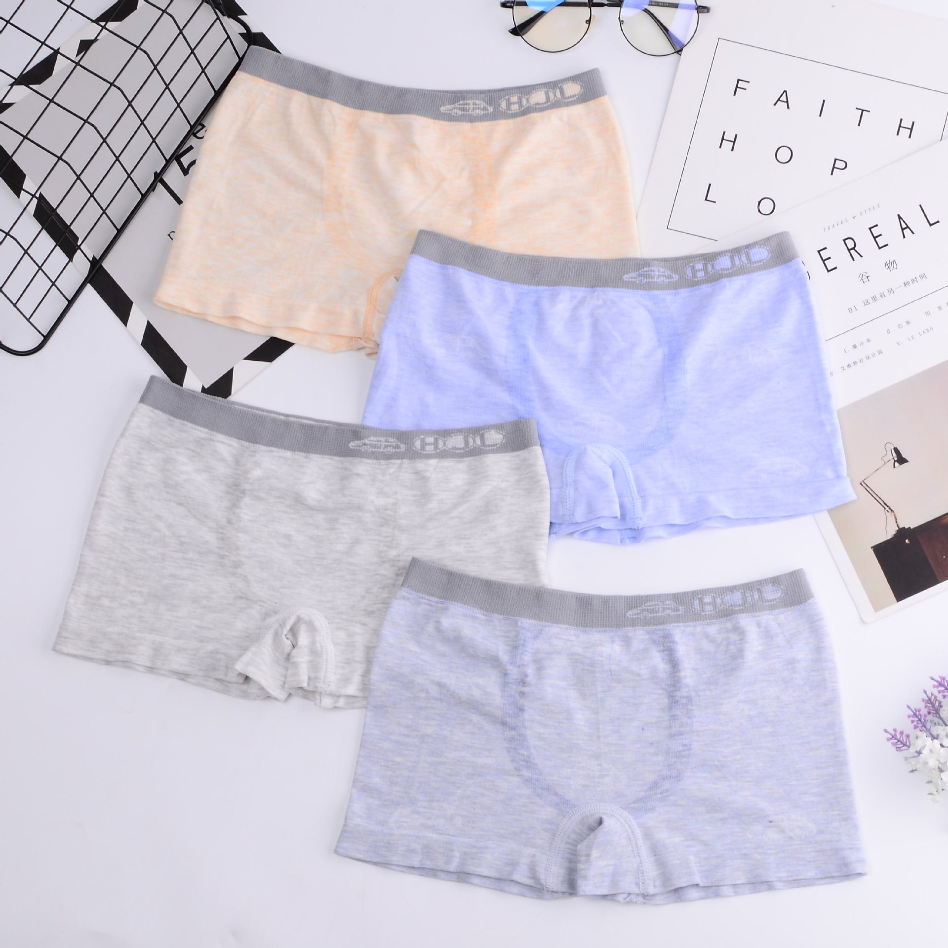 Picture of Children's Underwear Male Modal Baby Underwear Boys' Underwear Flat Corner 8 to 10 Years Old Middle and Big Children 9 to 12 Years Old No Traceless