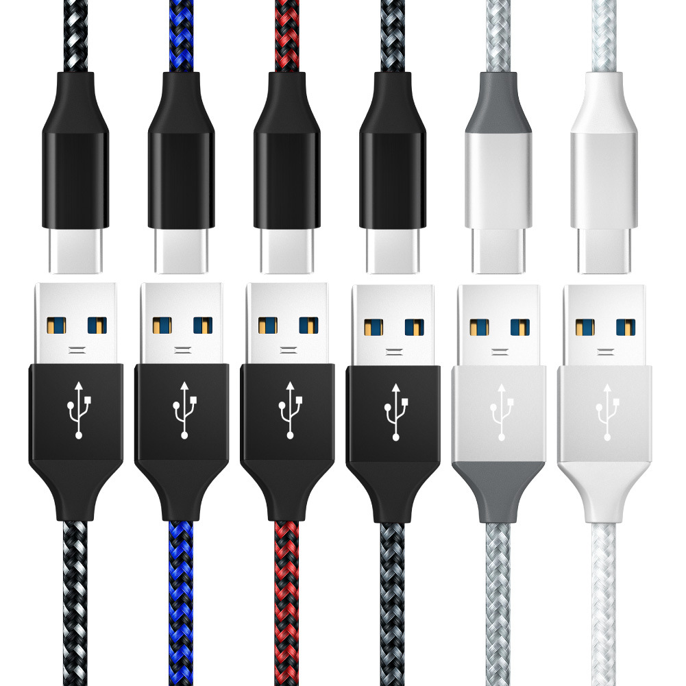 Picture of Fast Charging Data Cable Manufacturer Wholesale Suitable for Apple iPhone Android Mobile Phone Nylon Braided USB Charging Cable