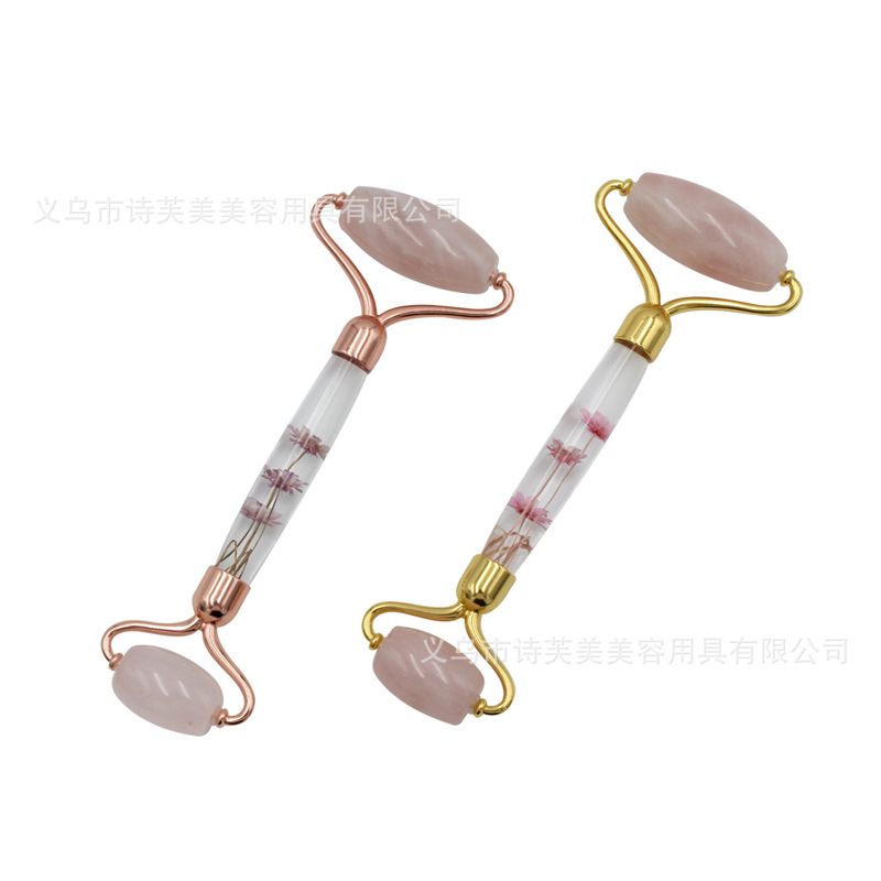 Picture of Custom wholesale jade roller face massage roll Xiuyu jade massage instrument powder crystal jade roller set