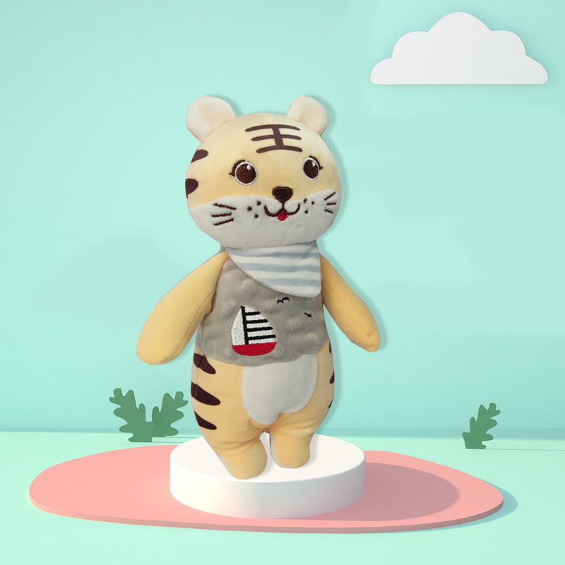 Picture of Baby comfort towel bean label can be imported to coax sleep doll baby early education to comfort doll cartoon doll wholesale