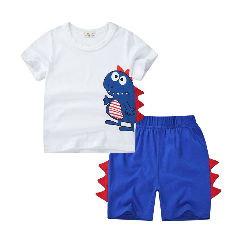 Picture of Factory Direct Sales Be Top Kidsren's Clothing 2025 New Korean Style Summer Clothing Stereo Dinosaur Boy Suit Kidsren's Two-Piece Set