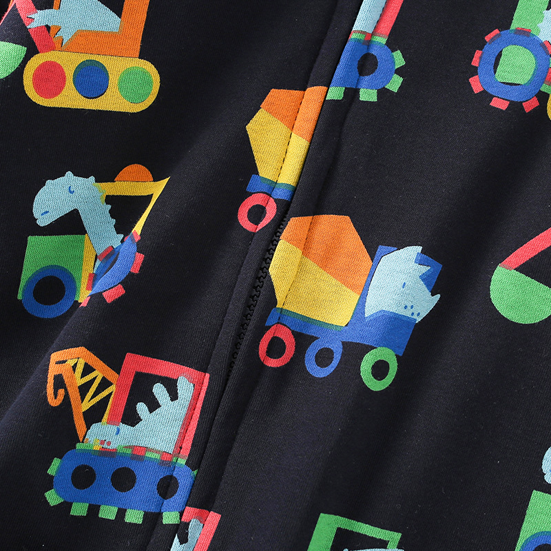 Picture of malwee children's spring and autumn coat European and American children's boy hooded zipper shirt men's children's clothing western style top