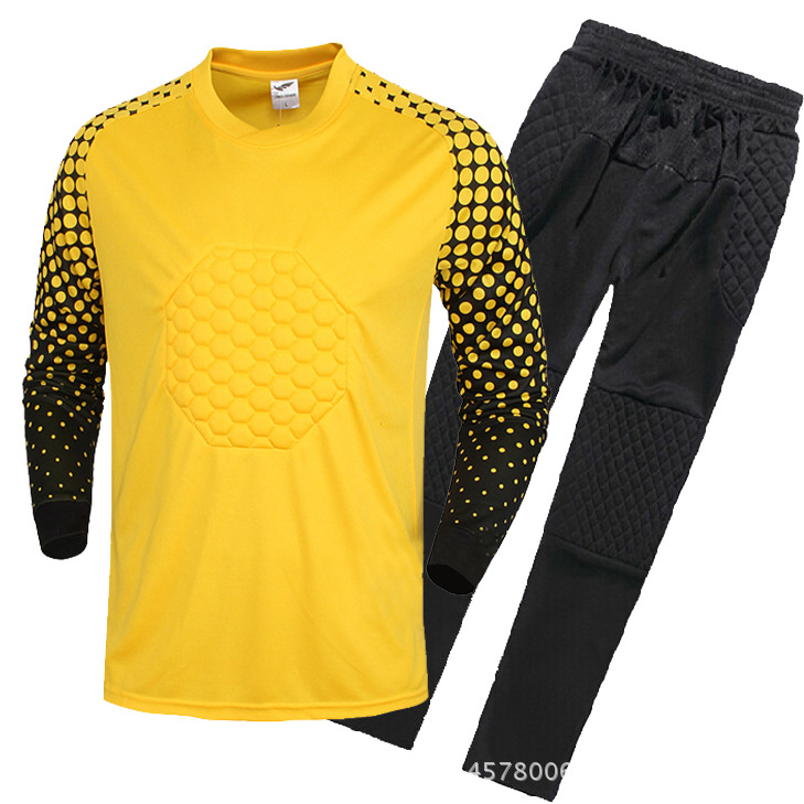 genuine goods Goalkeeper Clothing suit Adult Children Goalkeeper Clothing Professional Goalkeeper Clothing Thickened Sponge Protection Cushion