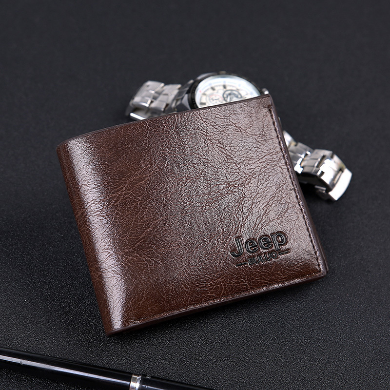 Wallet Men's Short Horizontal Soft Business Wallet Youth Wallet Student Trendy Simple