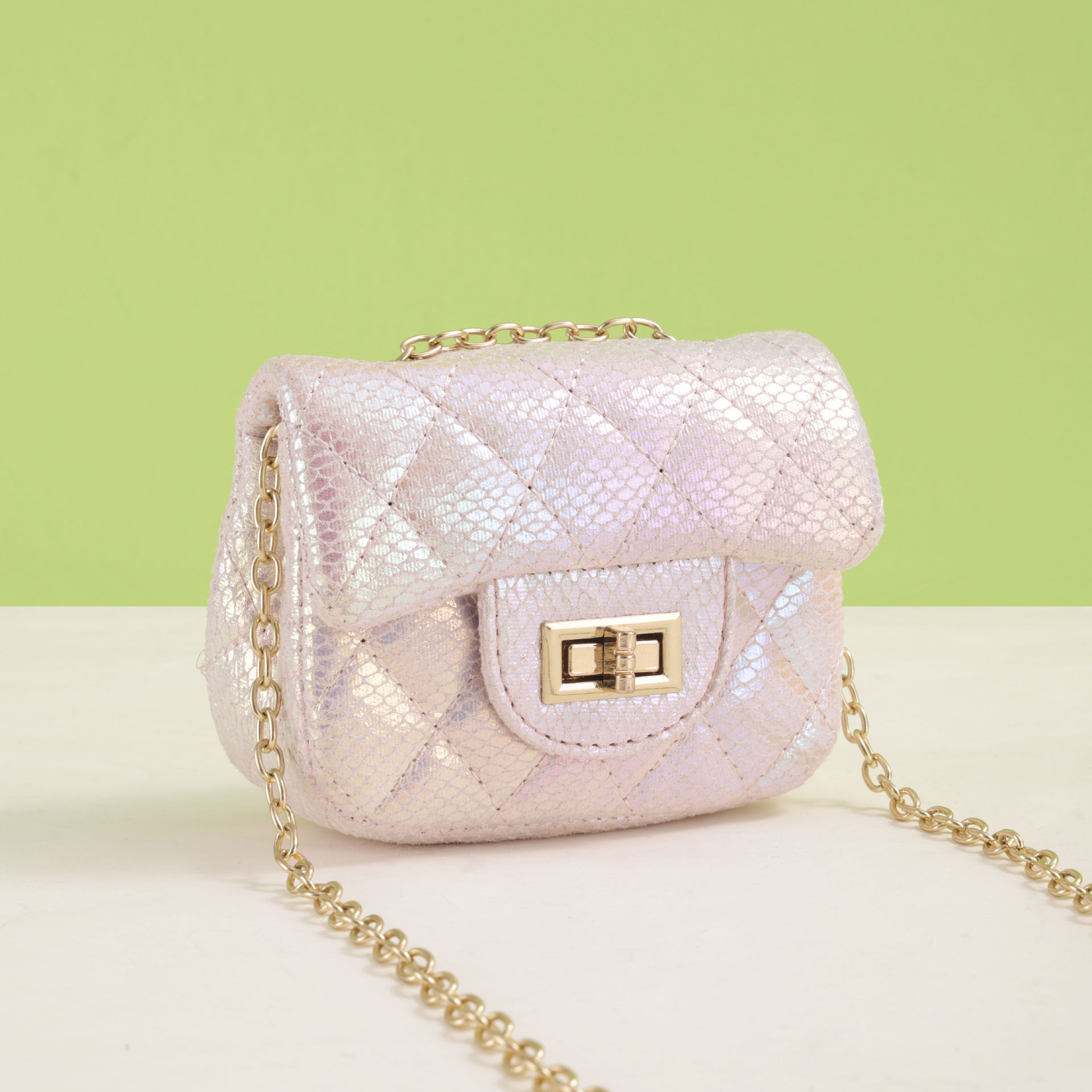 Picture of Princess Chanel Style Chain Bag Baby Pearl Accessories Hand Bag Trendy Children's Cute Bow Girl Shoulder Bag