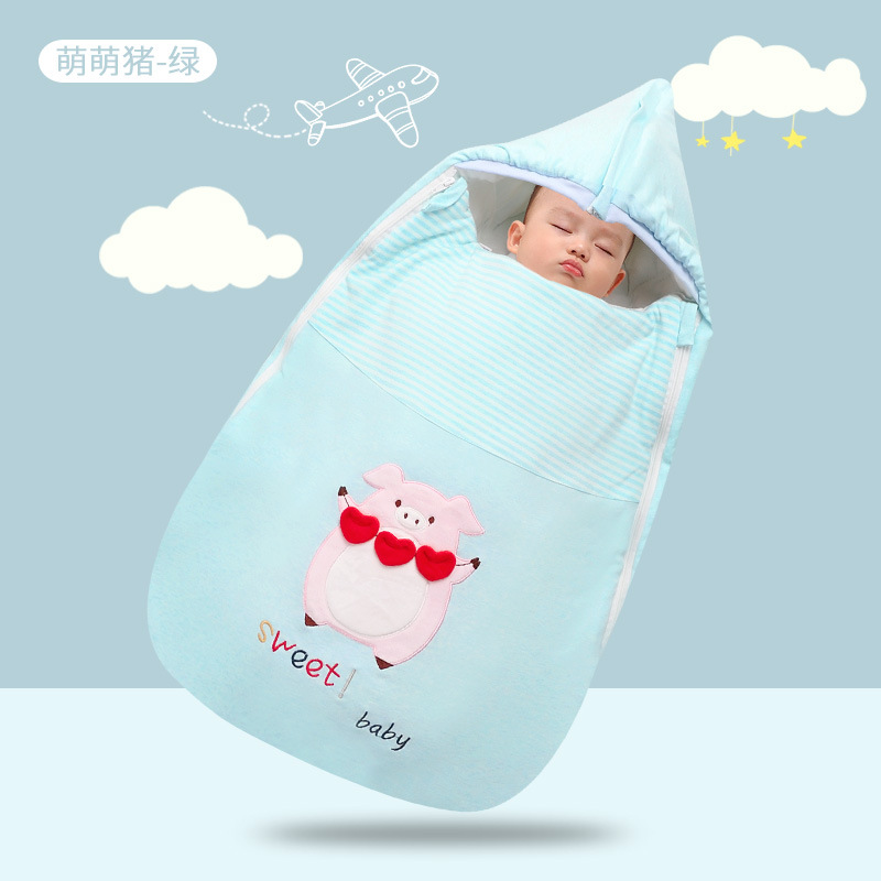 Picture of Factory direct supply of a generation of hair agent baby sleeping bag newborn belly kick thick swaddling clothes in autumn and winter