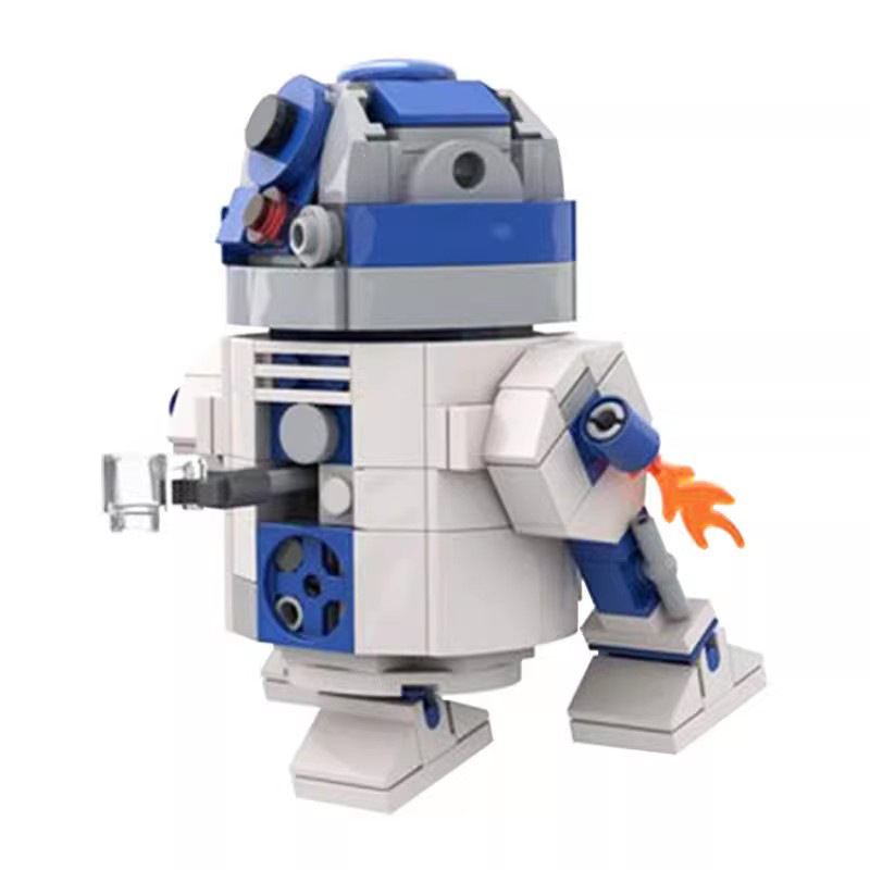 Picture of MOC domestic building blocks puzzle assembling 48008 robot R2-D2 assembling building blocks suit Star Wars series