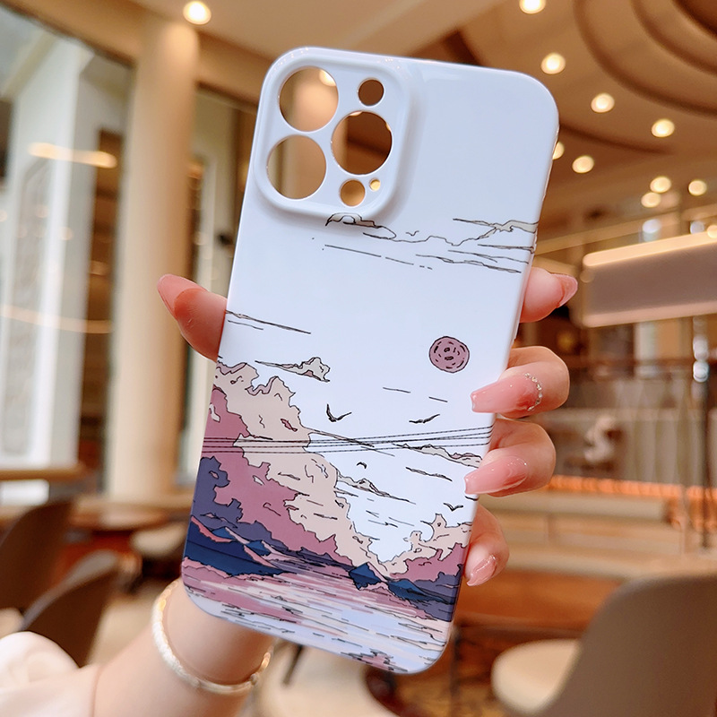 Picture of Painted Sunset Hill iphone14pm Phone Case for 15iPhone Filin Hard Case Apple 11 Phone Case