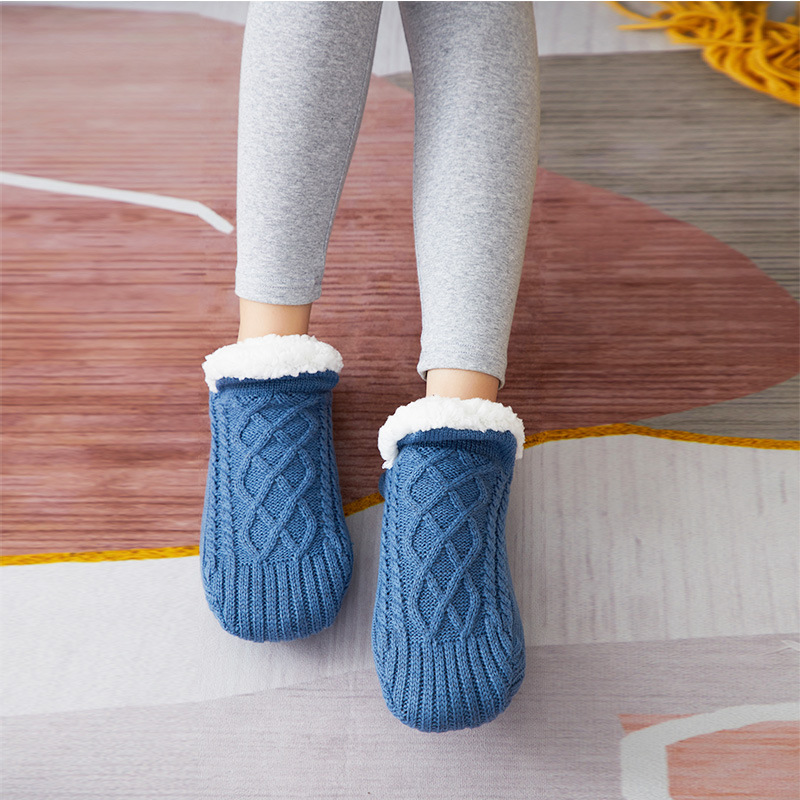 Picture of Children's floor socks fleece-lined thick socks winter warm autumn and winter girls baby non-slip coral fleece indoor socks