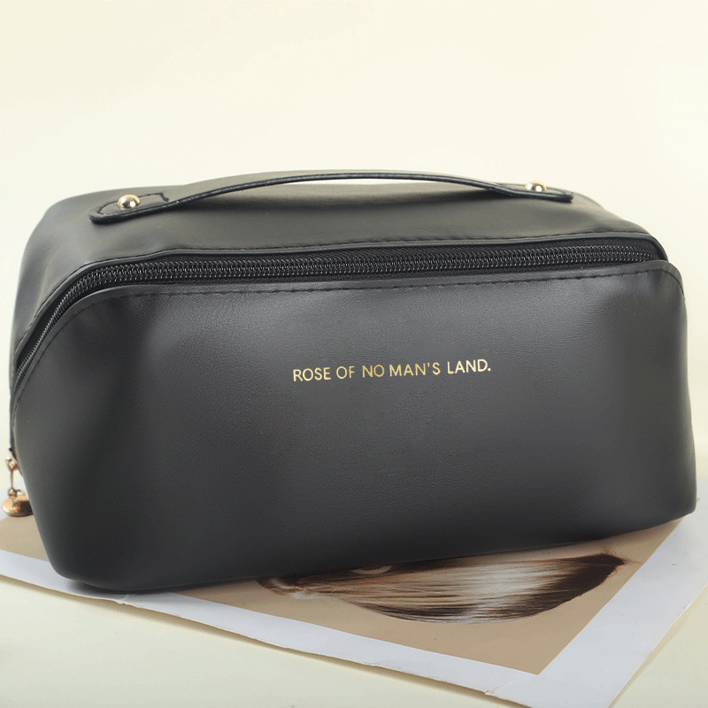 Picture of Cross Mirror Large Capacity Travel Cosmetic PU Waterproof Toiletry Bag Organ Pillow Cosmetic Bag Portable
