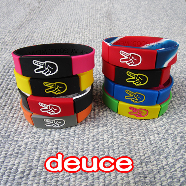Basketball sports tide Deuce brand scissor commemorative star silicone bracelet Sports wristband Owen