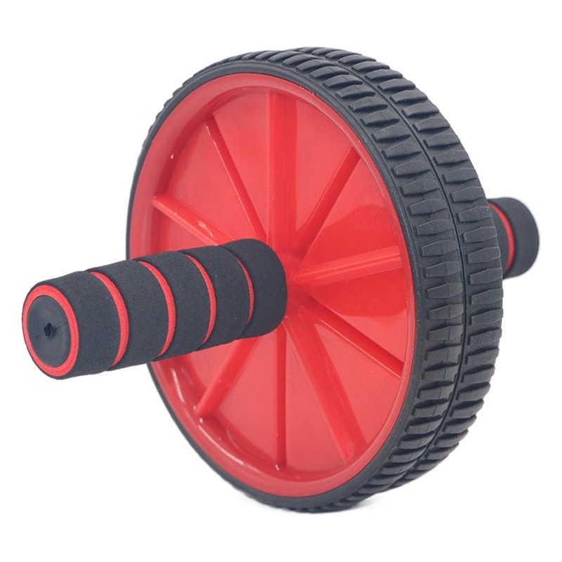18cm diameter double-color sponge double-wheel abdominal wheel abdominal trainer material abdominal muscle wheel roller abdominal wheel fitness manufacturer