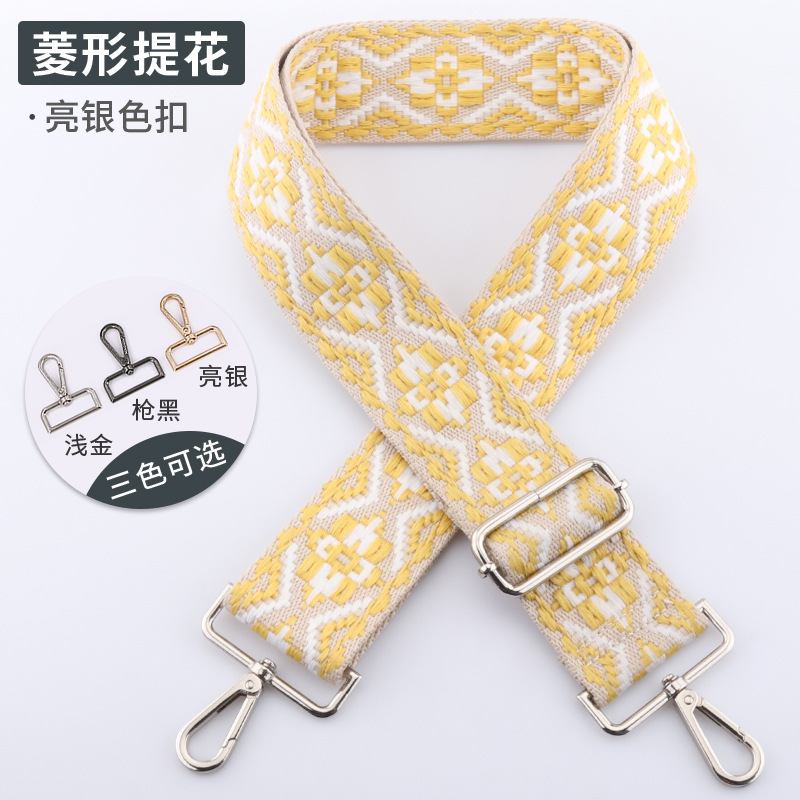 Picture of Cross-Border 5cm Wide Shoulder Strap Bag Strap Crossbody Adjustable Shoulder Strap New Diamond Jacquard Embroider Bag Shoulder Strap in Stock