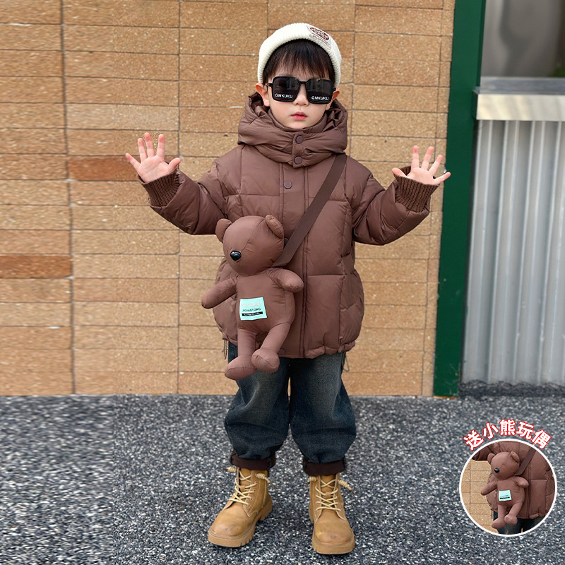 Picture of Boys' Down Jacket Winter 2024 New Children's Winter Clothes Thickened Warm Cotton-padded Jacket Coat Duffy Handsome Baby Clothes Trendy