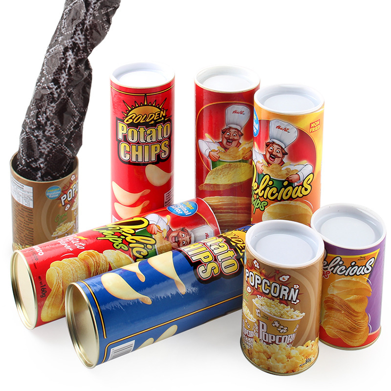 Picture of Potato chips bouncing snake April Fool's Day gift spoof startled potato chips snake toy funny gift toy simulation snake
