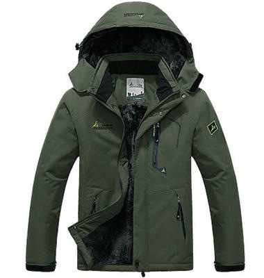 Picture of 2025 Amazon Wish Jacket Men's Outdoor Cycling Hooded Large Size Fleece-Lined Thickeneded Couple Windproof Warm Cotton